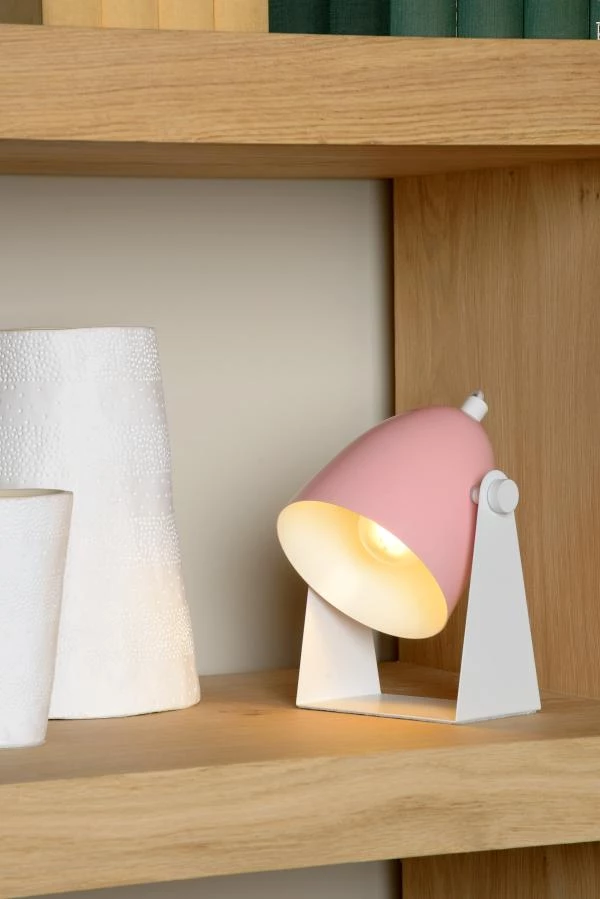 Lucide CHAGO - Table lamp - 1xE14 - Pink - ambiance 1